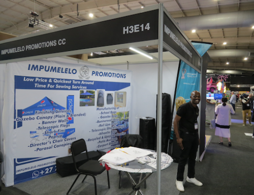 Impumelelo Promotions Showcased Banner Walls And Telescopic Flags At Modern Marketing Expo